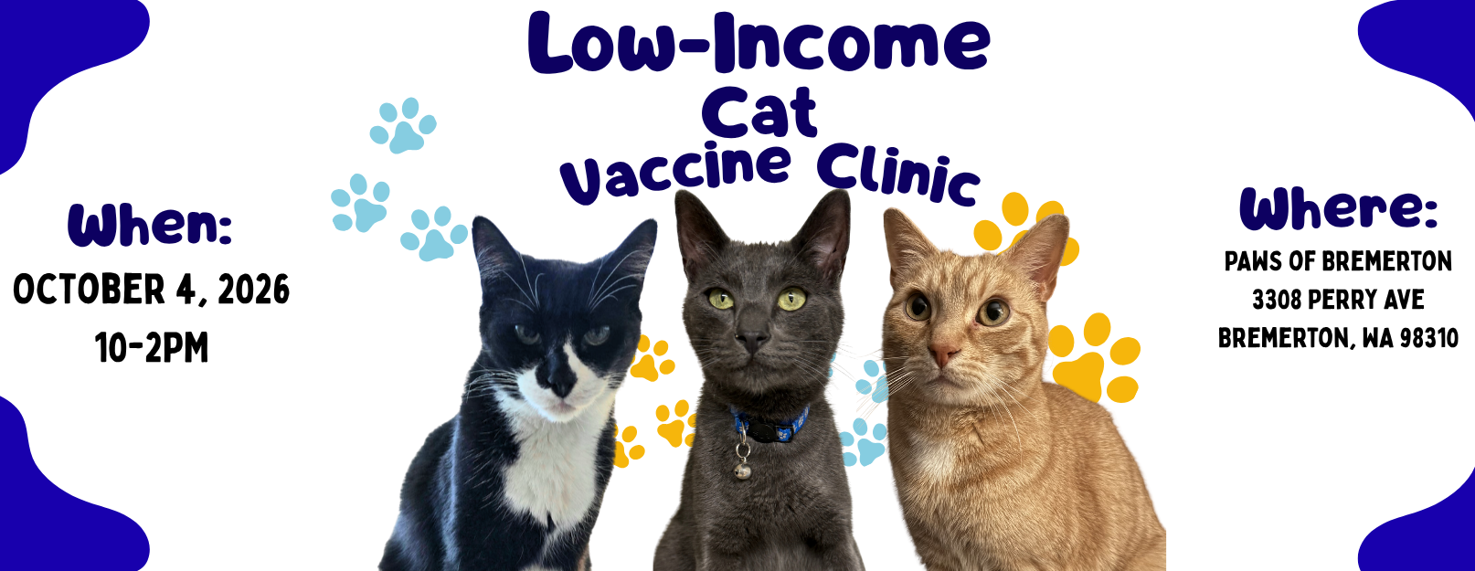 Cat Vaccine Clinic October 4, 2026